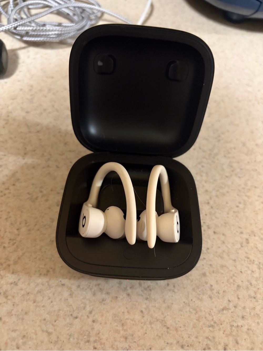 Beats by Dre Powerbeats Pro Wireless Earbuds in White with Black Case